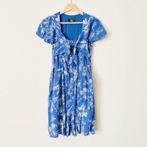 Blue Floral Mini Dress